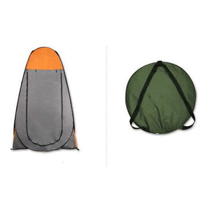 Pop-Up Portable Privacy Shower Room Tent & 20L Camping Water Bag | Orange