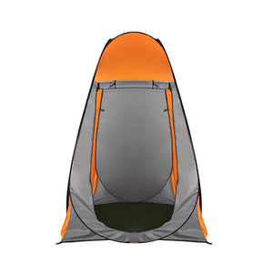 Pop-Up Portable Privacy Shower Room Tent & 20L Camping Water Bag | Orange