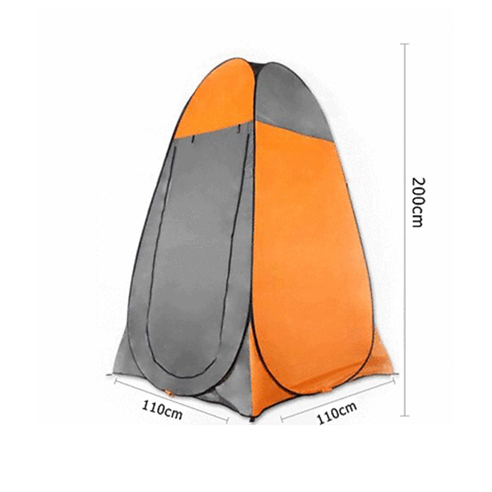 Pop-Up Portable Privacy Shower Room Tent & 20L Camping Water Bag | Orange