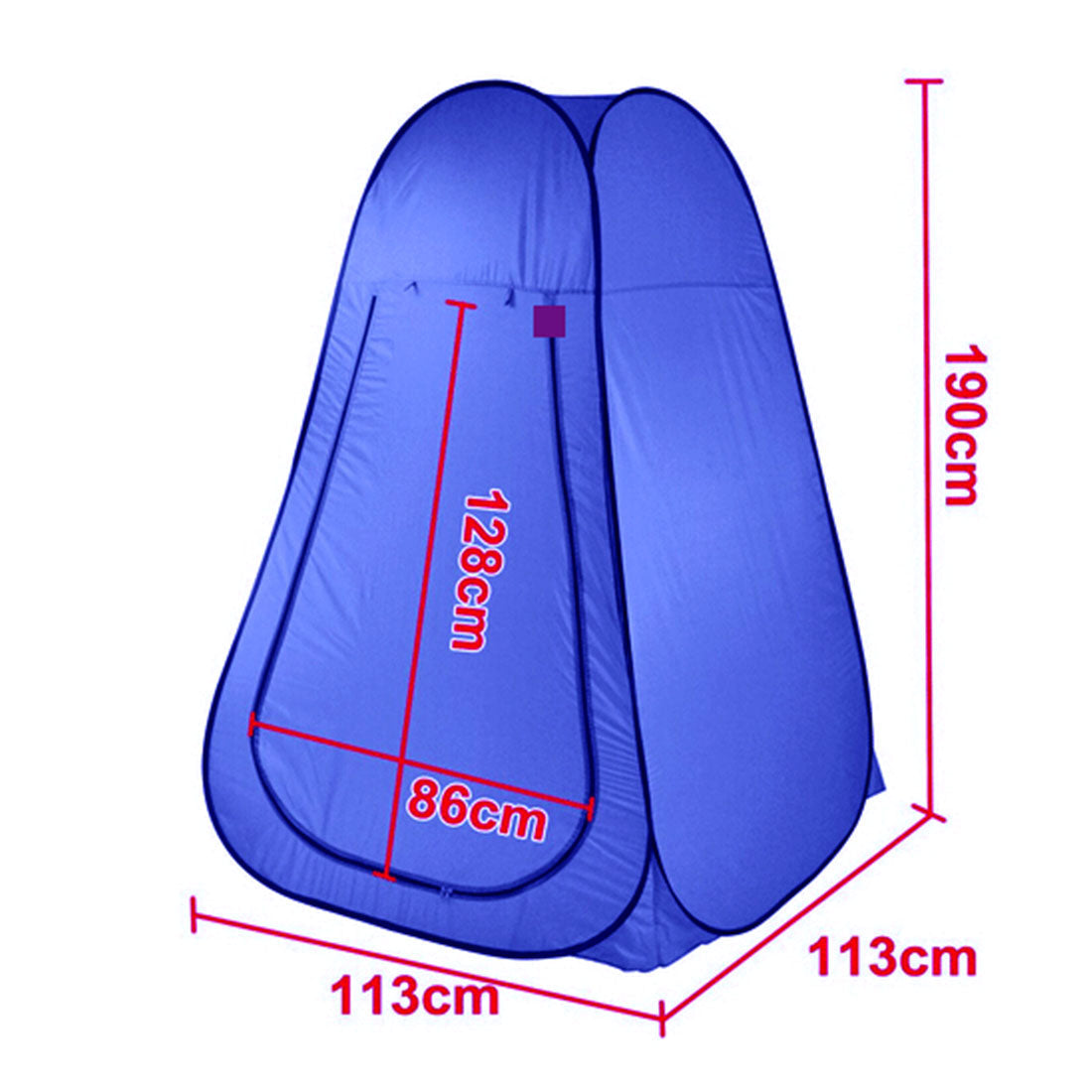 Pop-Up Camping Shower Toilet Tent | Outdoor Privacy Portable Change Room Shelter | Blue