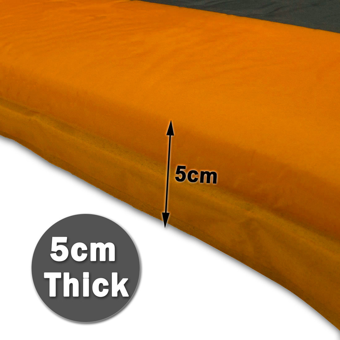 Double Self-Inflating Mattress | Sleeping Mat Air Bed | Joinable Camping Hiking | Orange