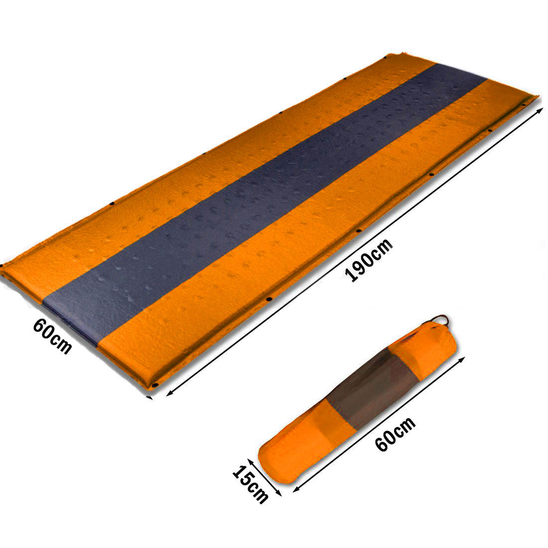 Self-Inflating Mattress | Sleeping Pad Air Bed | Camping Hiking Joinable | Orange