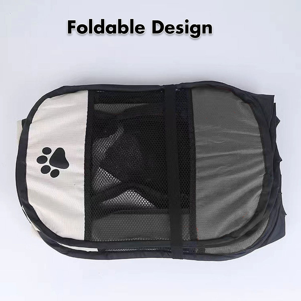 8-Panel Pet Playpen | Dog Puppy Cat Crate | Portable Tent Kennel | Large | Grey