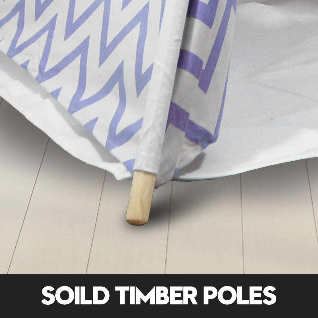 Giant Cotton Canvas Kids Teepee | Wigwam Pretend Play Tent | Indoor Outdoor Party | Navy