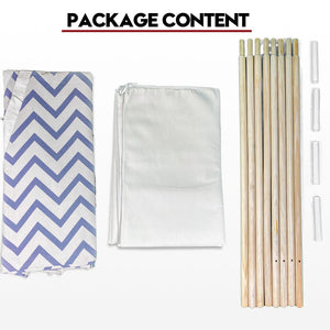 Giant Cotton Canvas Kids Teepee | Wigwam Pretend Play Tent | Indoor Outdoor Party | Navy