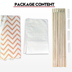 Giant Cotton Canvas Kids Teepee | Wigwam Pretend Play Tent | Indoor Outdoor Party | Orange
