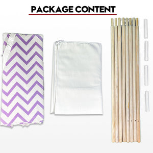 Giant Cotton Canvas Kids Teepee | Wigwam Pretend Play Tent | Indoor Outdoor Party | Purple