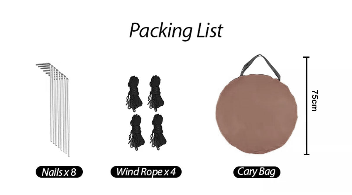 Waterproof Instant Up Beach Camping Tent | 3 Person Pop Up | Family Hiking Dome