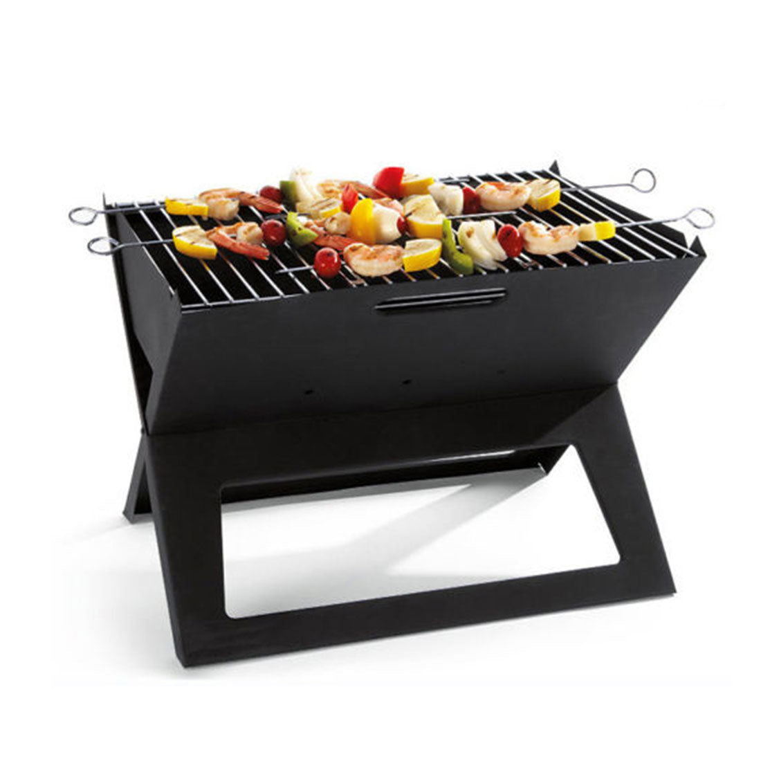 Portable Notebook Grill | Foldable Charcoal BBQ | Camping Picnic Barbecue
