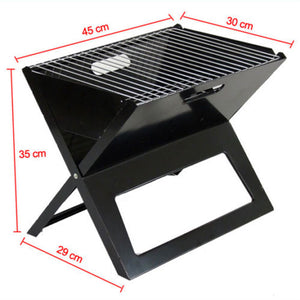 Portable Notebook Grill | Foldable Charcoal BBQ | Camping Picnic Barbecue