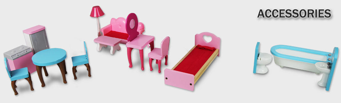 Large Wooden Girls Doll House - 3 Level