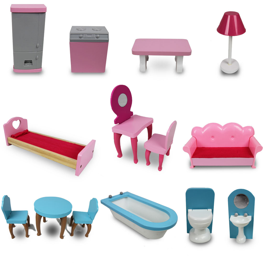 Large Wooden Girls Doll House - 3 Level