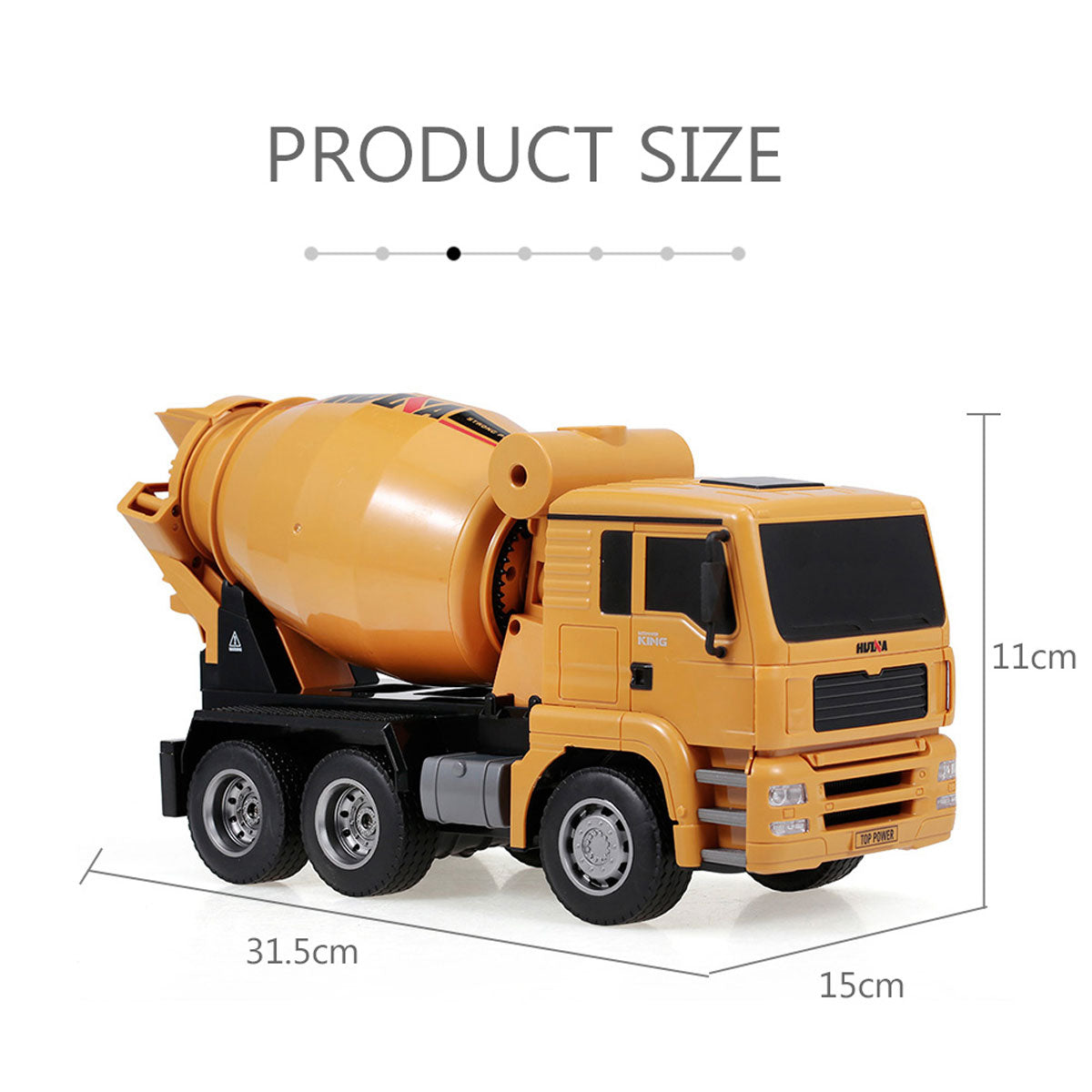 Huina 1/18 RC Engineering Concrete Mixer Truck | Cement Mixer Toy | Remote Control