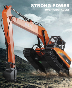 HUINA 1/14 RC Alloy Long Arm Excavator | Construction Engineering Toy