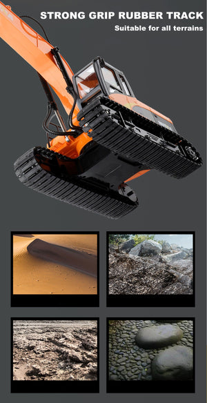 HUINA 1/14 RC Alloy Long Arm Excavator | Construction Engineering Toy