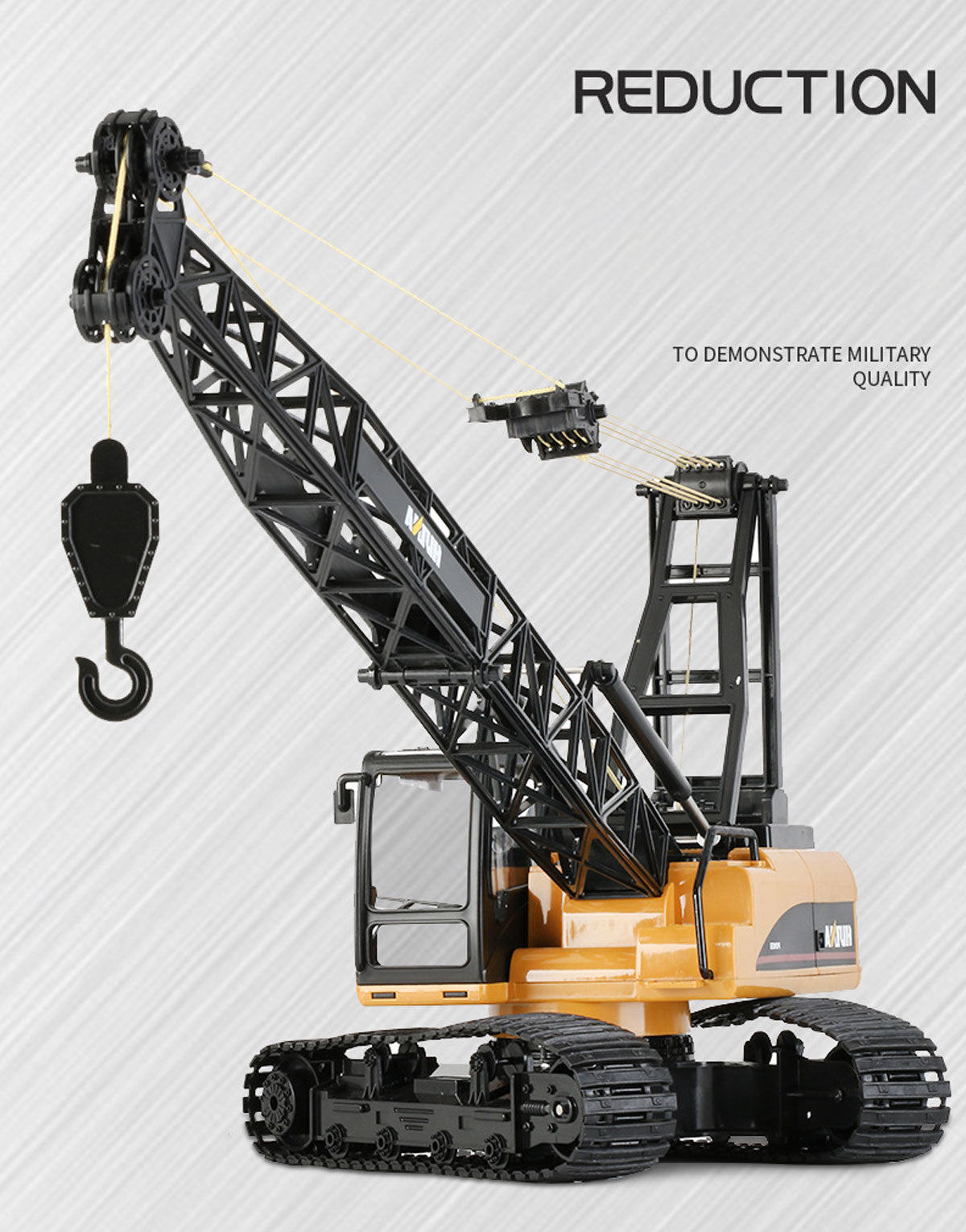 Huina 1:14 RC Crane Excavator | Construction Tower Truck Toy | Kids Boys Gift