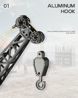 Huina 1:14 RC Crane Excavator | Construction Tower Truck Toy | Kids Boys Gift