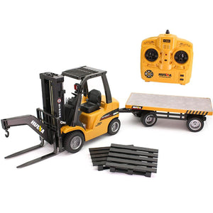 Huina 1/10 RC Forklift | Industrial Construction Toy | Engineering Vehicle Trailer