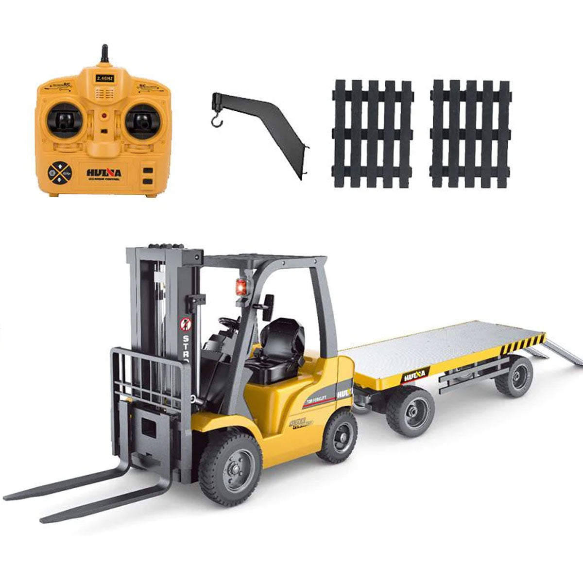 Huina 1/10 RC Forklift | Industrial Construction Toy | Engineering Vehicle Trailer