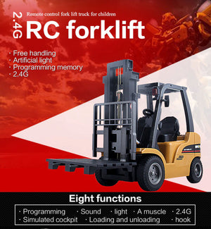 Huina 1/10 RC Forklift | Industrial Construction Toy | Engineering Vehicle Trailer