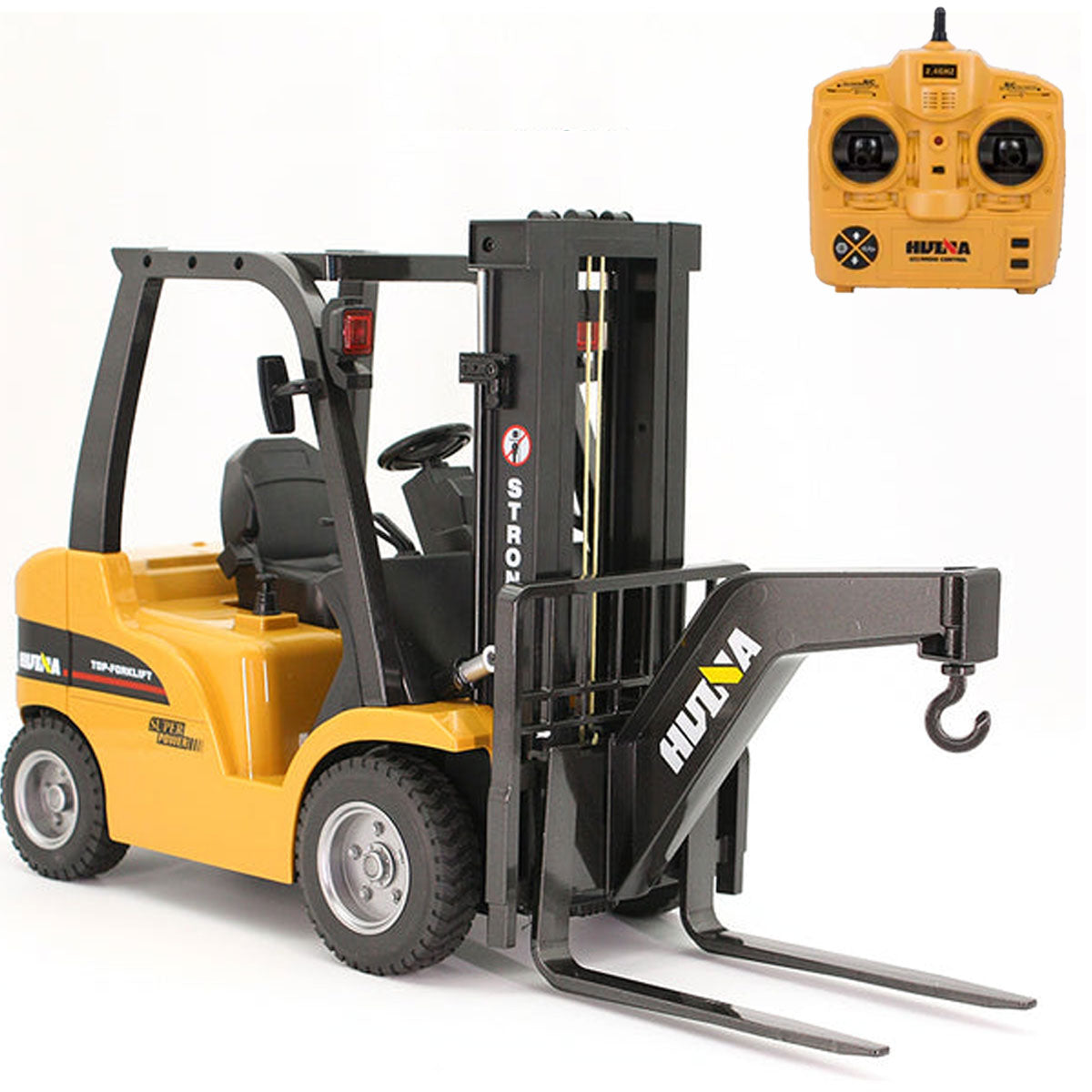 Huina 1/10 RC Forklift Excavator | Industrial Construction Toy | Alloy
