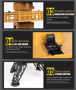 HUINA 1/14 RC Alloy Tower Crane | Engineering Construction Vehicle Toy