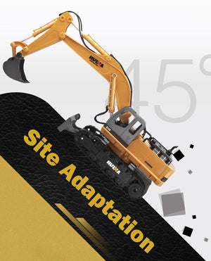 HUINA 1/16 RC Alloy Excavator | 11CH Digger Construction Toy