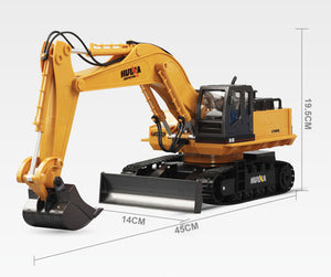 HUINA 1/16 RC Alloy Excavator | 11CH Digger Construction Toy