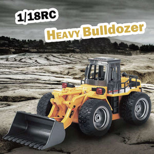 HUINA 1/18 RC Alloy Loader | 6CH Bulldozer Construction Toy