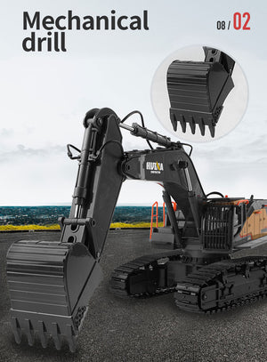 HUINA 1/14 RC Alloy Excavator | 22CH Construction Vehicle Toy