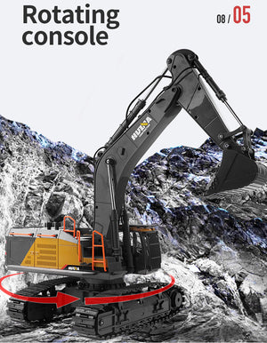 HUINA 1/14 RC Alloy Excavator | 22CH Construction Vehicle Toy