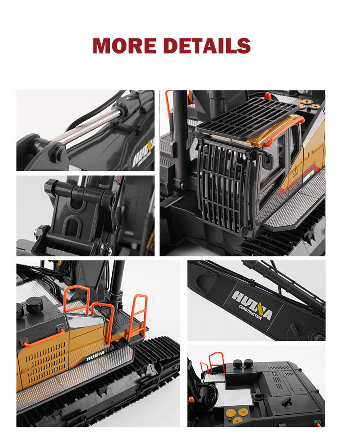 HUINA 1/14 RC Alloy Excavator | 22CH Construction Vehicle Toy