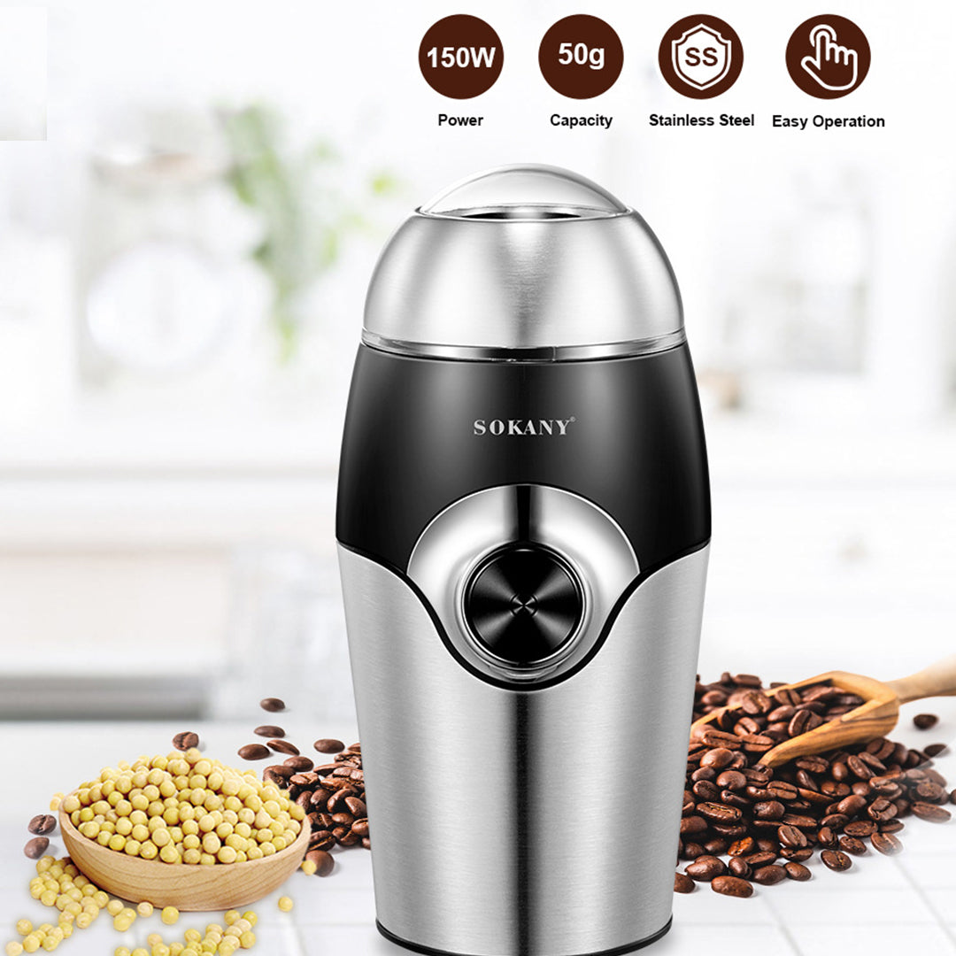 Sokany Electric Coffee Grinder | Stainless Steel Blades | Compact Kitchen Appliance