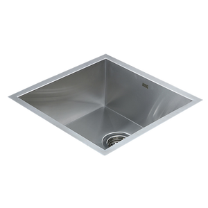440x440mm Handmade Stainless Steel Undermount / Topmount Kitchen Laundry Sink with Waste