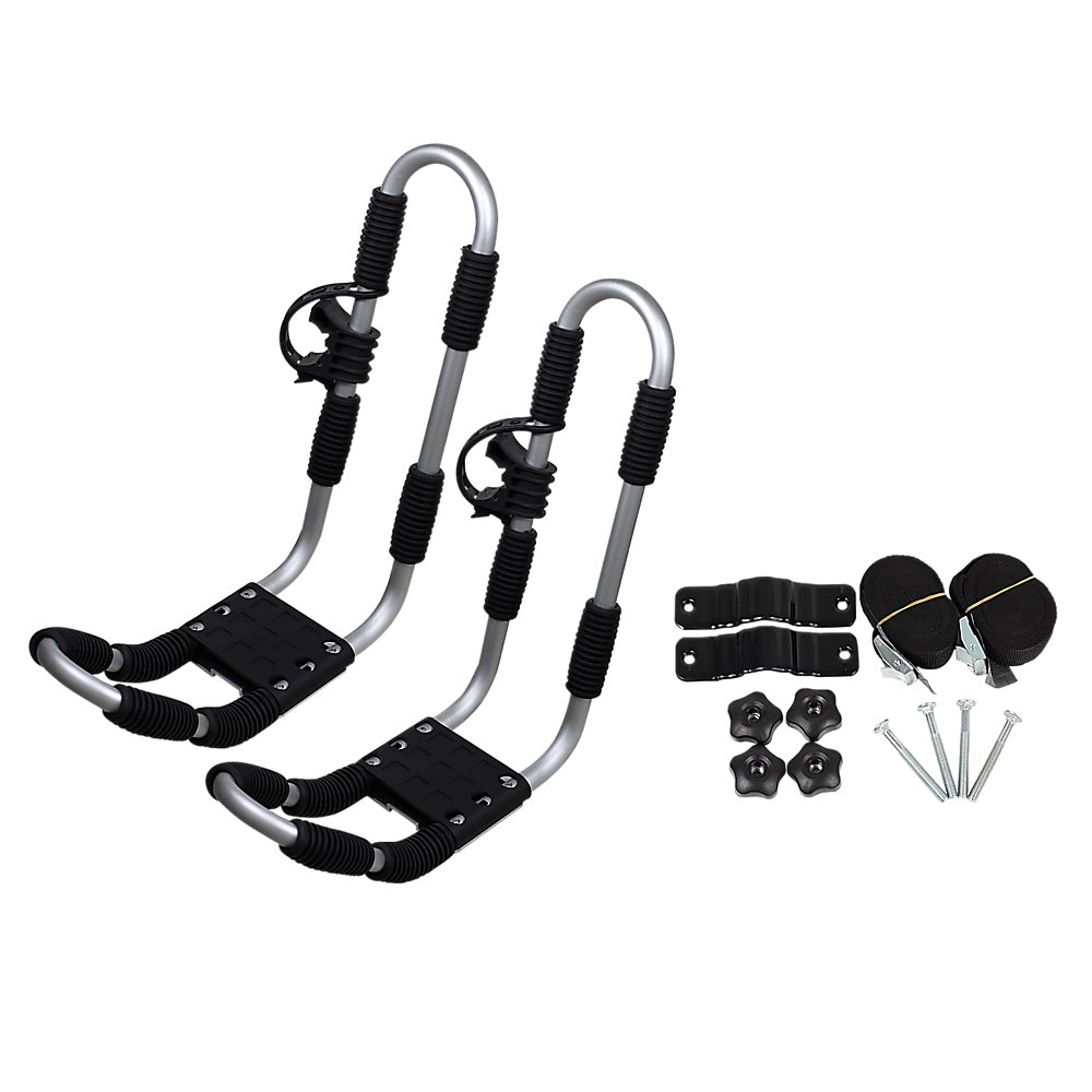 Roof Mount Car J-Bar Kayak Rack | Canoe Carrier | Heavy-Duty Load Support