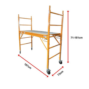 Mobile Safety Scaffold Ladder Tool | Heavy Duty 450KG Load Capacity