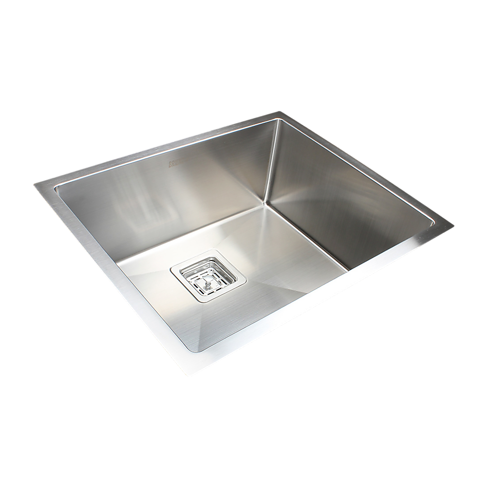 550x455mm Handmade 1.5mm Stainless Steel Undermount / Topmount Kitchen Sink | Square Waste