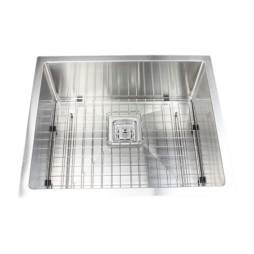 550x455mm Handmade 1.5mm Stainless Steel Undermount / Topmount Kitchen Sink | Square Waste