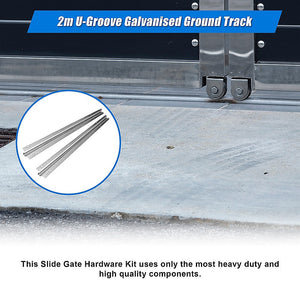 Sliding Gate Hardware Accessories Kit | 2m Track