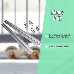 Sliding Gate Hardware Accessories Kit | 2m Track