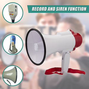 Audio Megaphone 25Watt Bull Horn with Siren