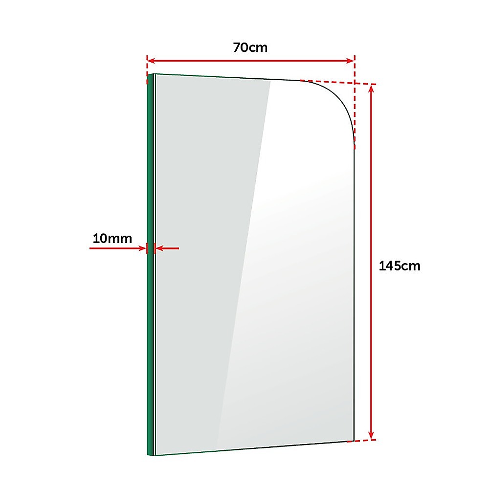 Frameless Bath Panel | 700x1450mm | 10mm Glass Shower Screen | By Della Francesca