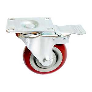 Heavy Duty PU Swivel Castor Wheels | 4 x 4" | With Brake | Industrial Strength