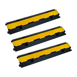 Rubber Electrical Wire Cover | 3-Pack | 2-Cable Heavy Duty Protector | Dual Channel