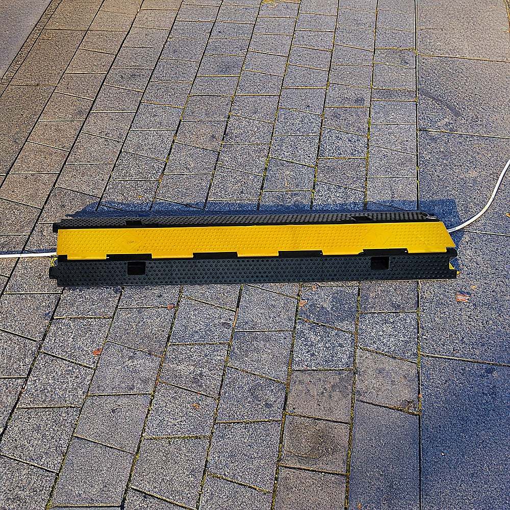 Rubber Electrical Wire Cover | 3-Pack | 2-Cable Heavy Duty Protector | Dual Channel