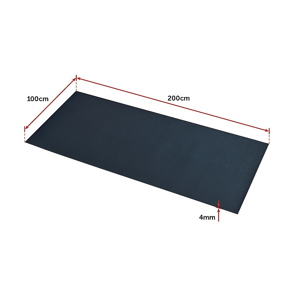 2m Gym Rubber Floor Mat | Reduce Treadmill Vibration