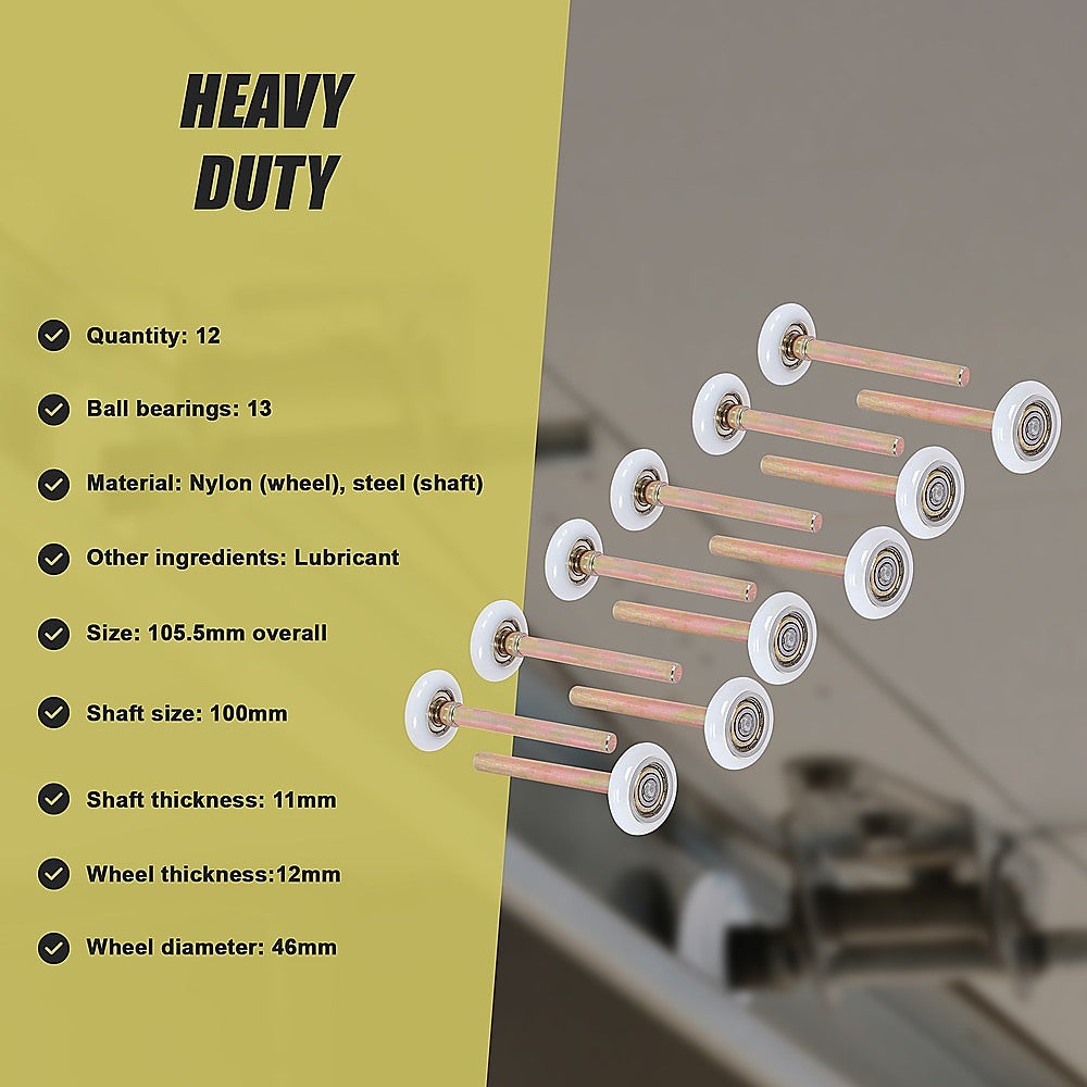 Garage Door Roller / Wheel / Heavy duty 13 Ball Sealed Bearing 12 Pack