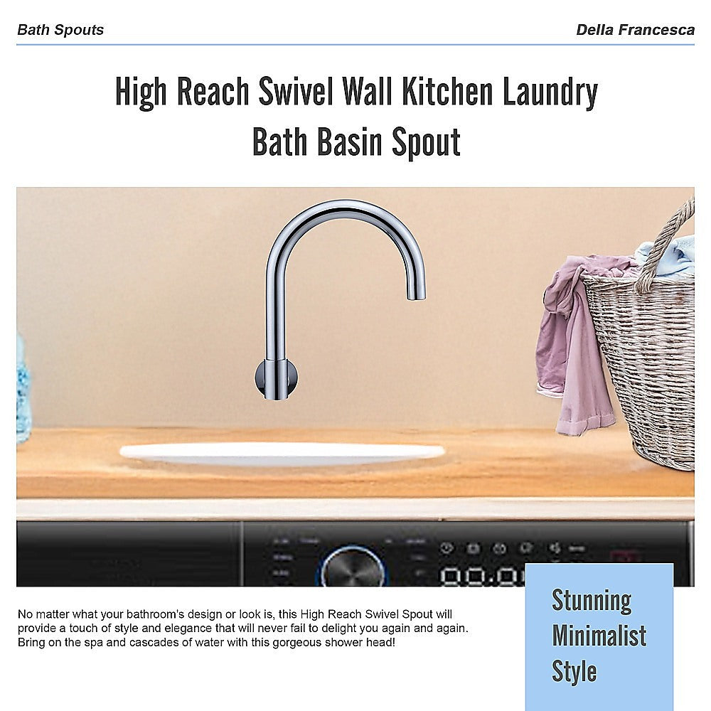 High Reach Swivel Wall Kitchen Laundry Bath Basin Spout
