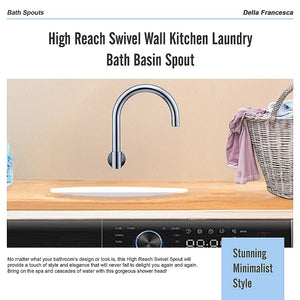 High Reach Swivel Wall Kitchen Laundry Bath Basin Spout
