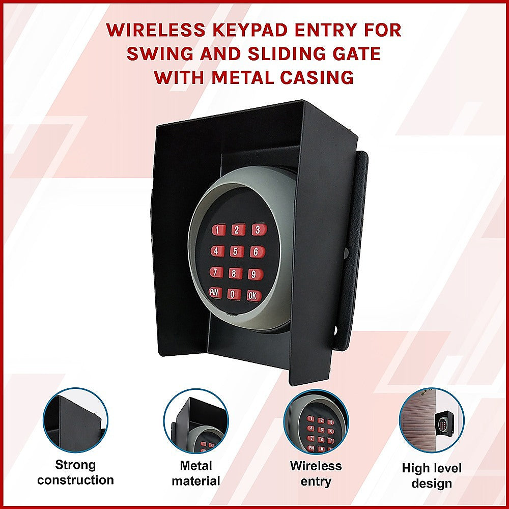 Wireless Keypad Entry | For Swing and Sliding Gate | Metal Casing
